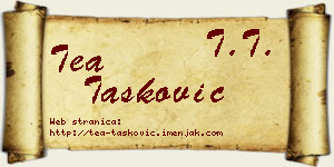 Tea Tasković vizit kartica